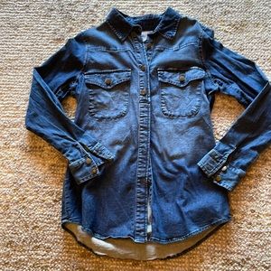 BCBG Jean button up like new small